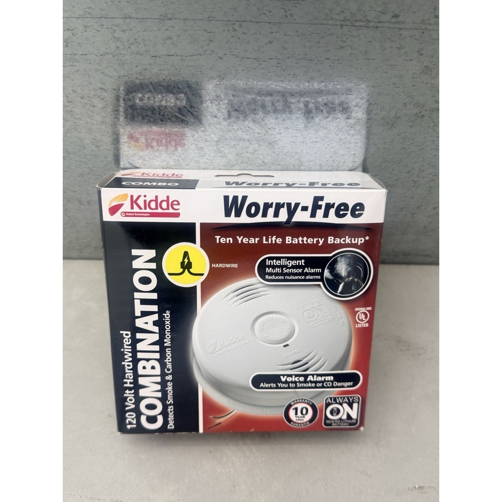 Kidde i12010SCO Smoke & Carbon Monoxide Alarm Detector 120V Hard Wired New